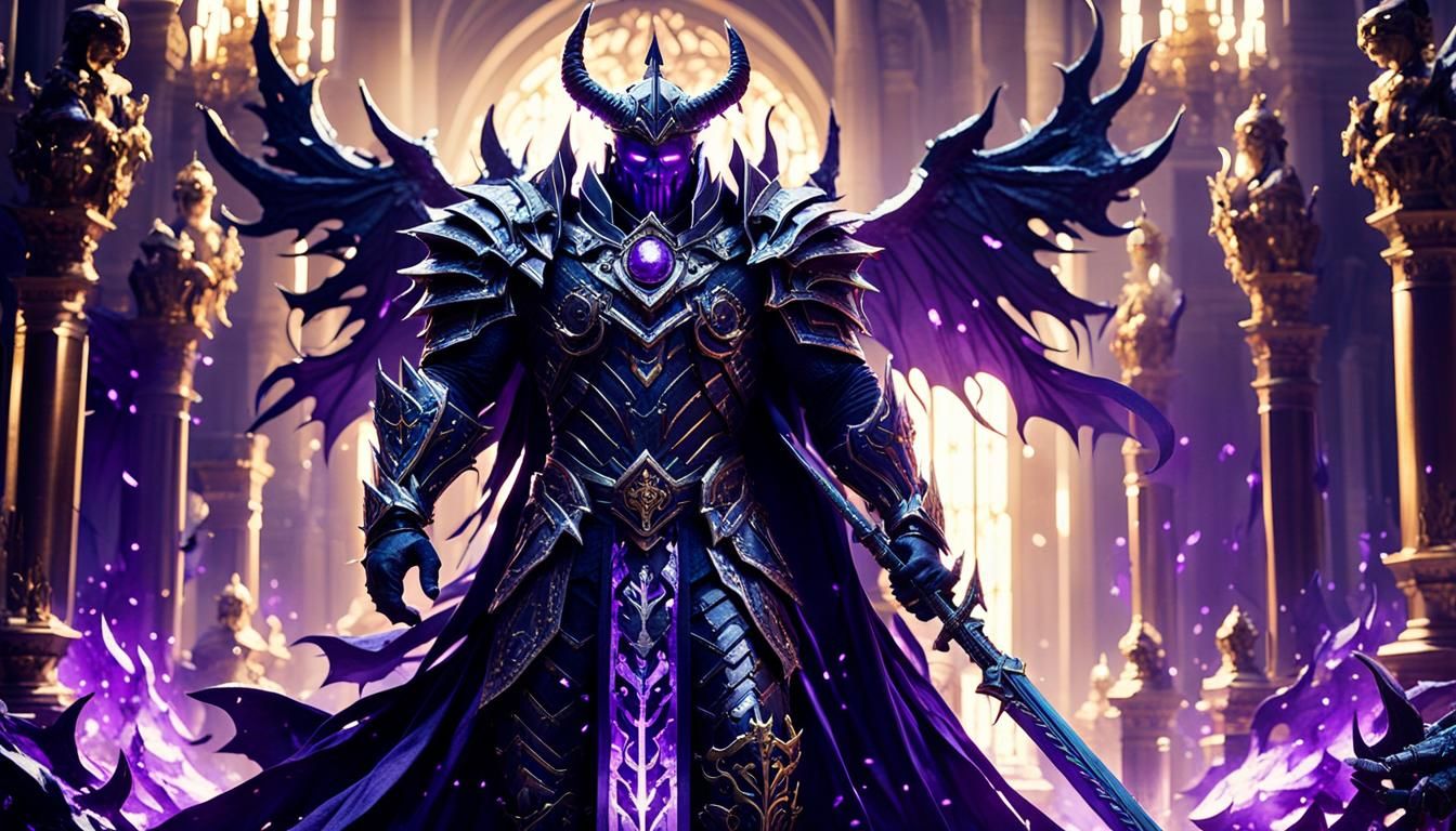 Demon King Knight in Black Armor, Cinematic Still