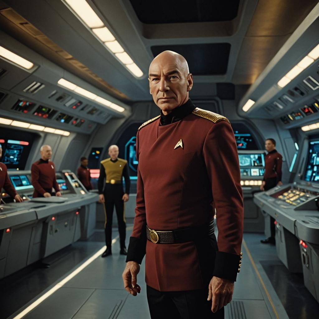 Starfleet Captain in Warm Golden Light