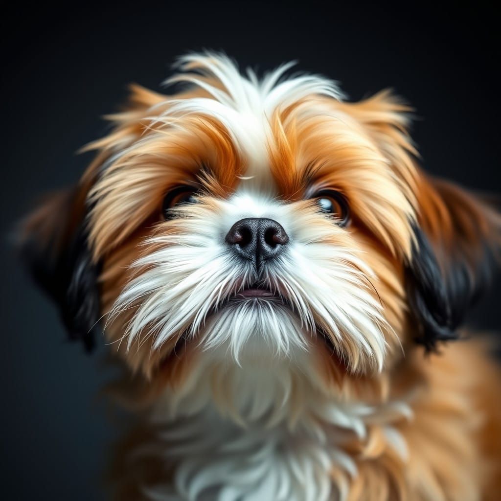 Stunning Shih Tzu Portrait in Vibrant Colors
