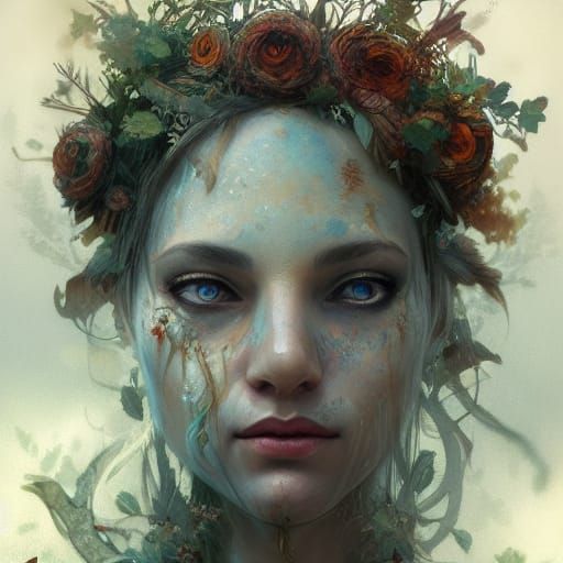 Samhain Forest Celebration in Hyperdetailed Portrait