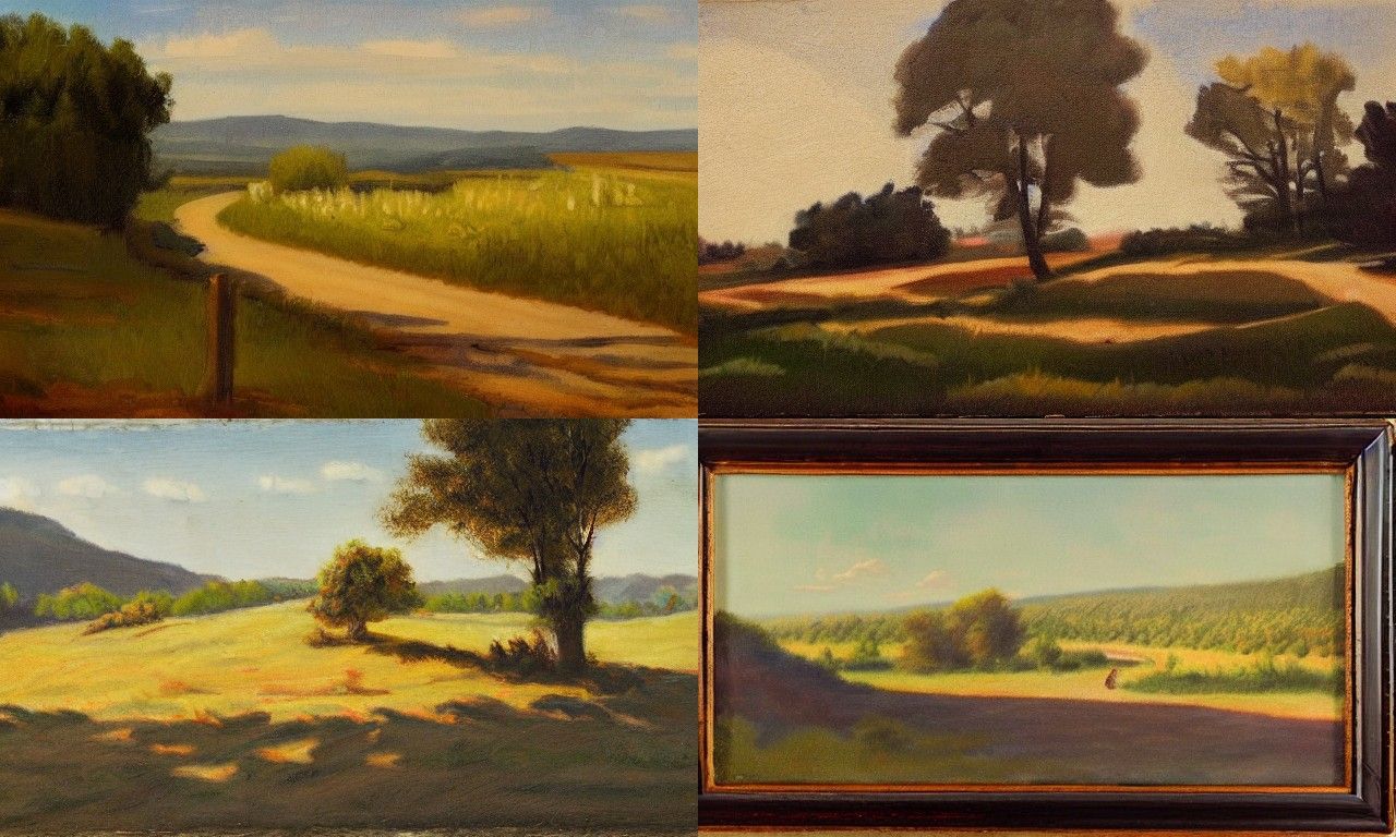 American Realism Style Rural Landscape