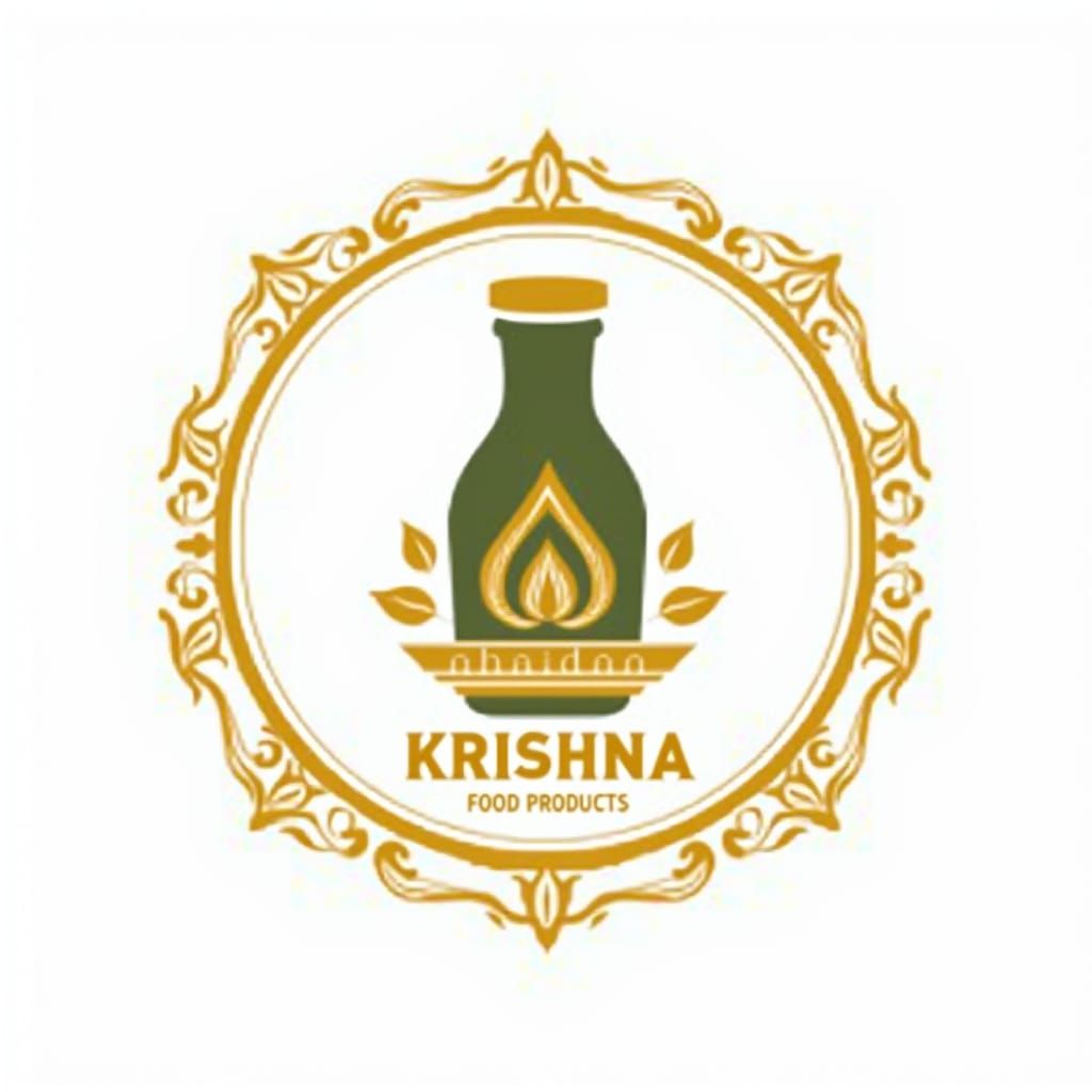 Luxury Emblem Logo for Krishna Food Products in Traditional ...