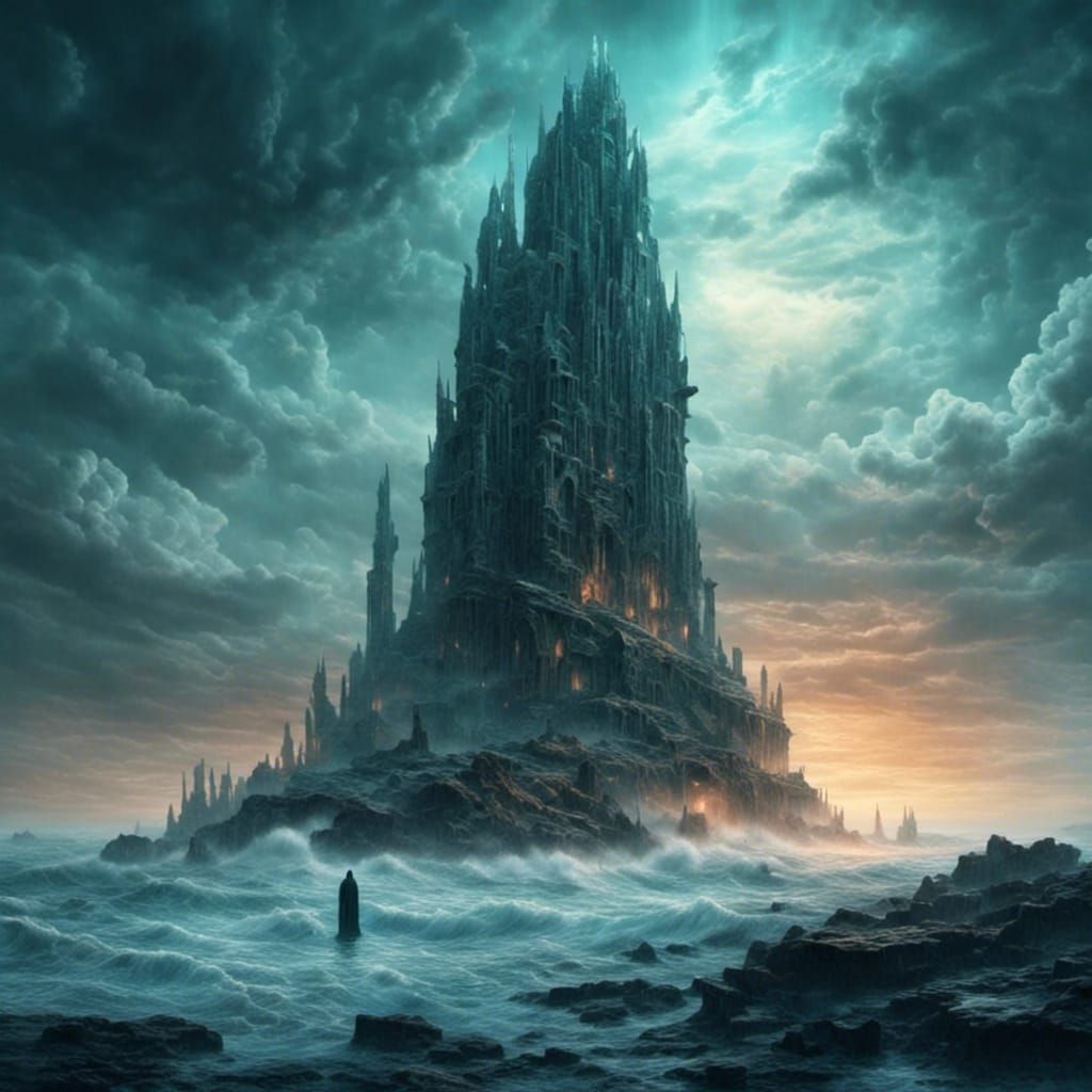 Eerie Alien Ruins on Stormy Alien World