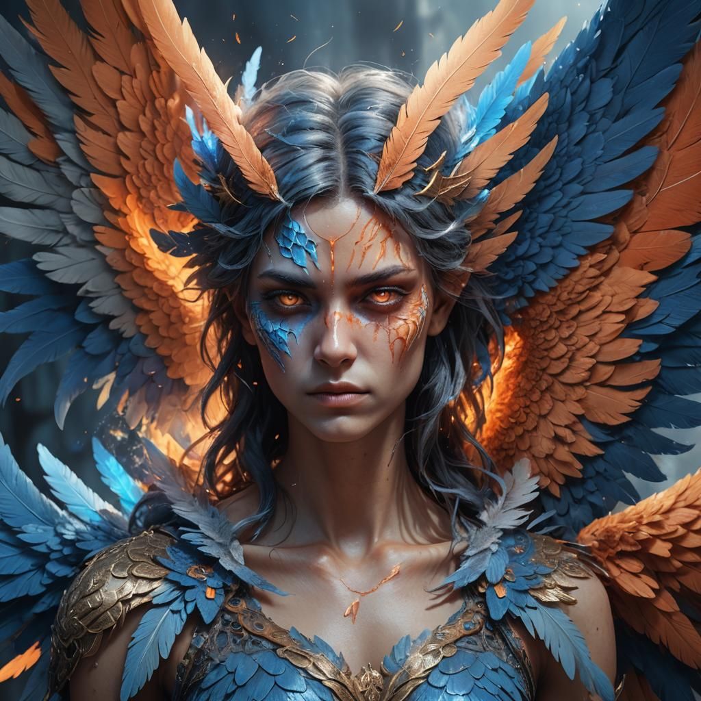 Merged Angel and Demon Concept Art in 8K