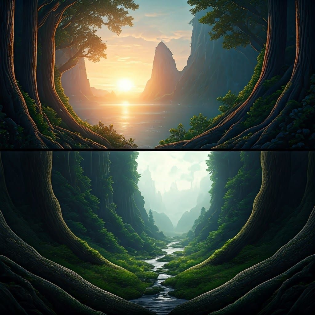 Sunshine and Sunrise: Detailed Matte Painting