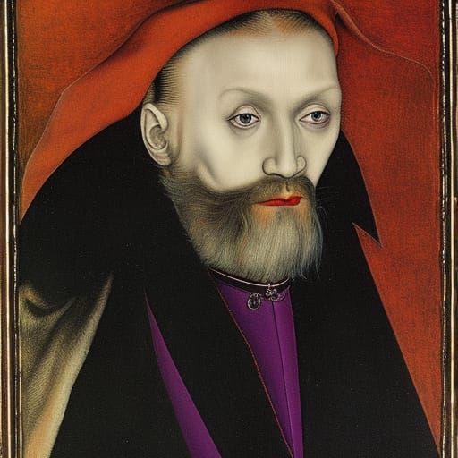 Vampire Lord Portrait in Renaissance Expressionist Style