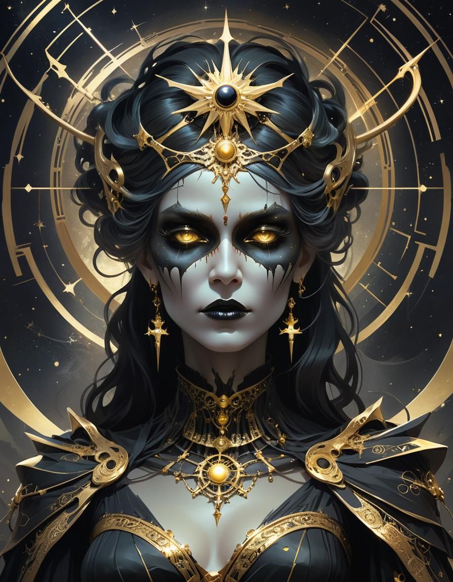 Galactic Death Goddess as Digital Painting