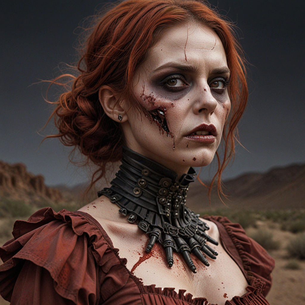 Desperate Zombie Survivor in Vivid Diesepunk Mode