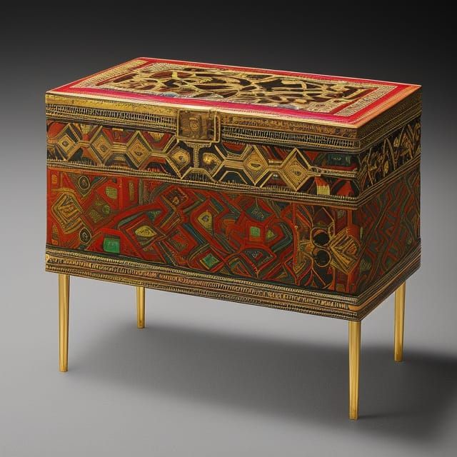 Chaotic Rainbow Inside a Box: Hyperdetailed Concept Art