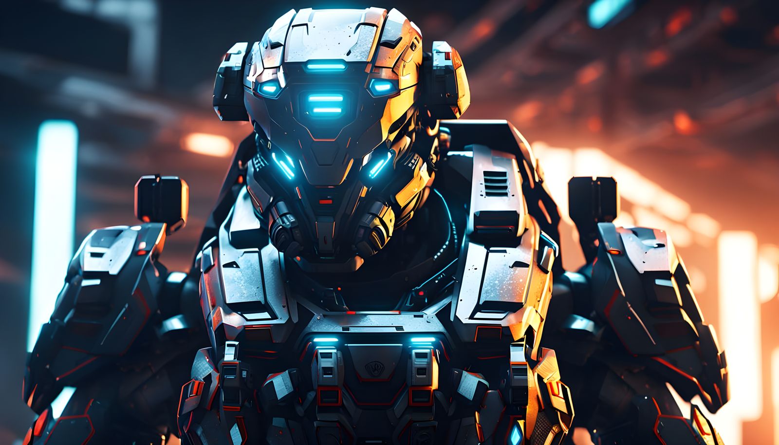 Futuristic Interplanetary Warfare Combat Suit in Hyperrealis...