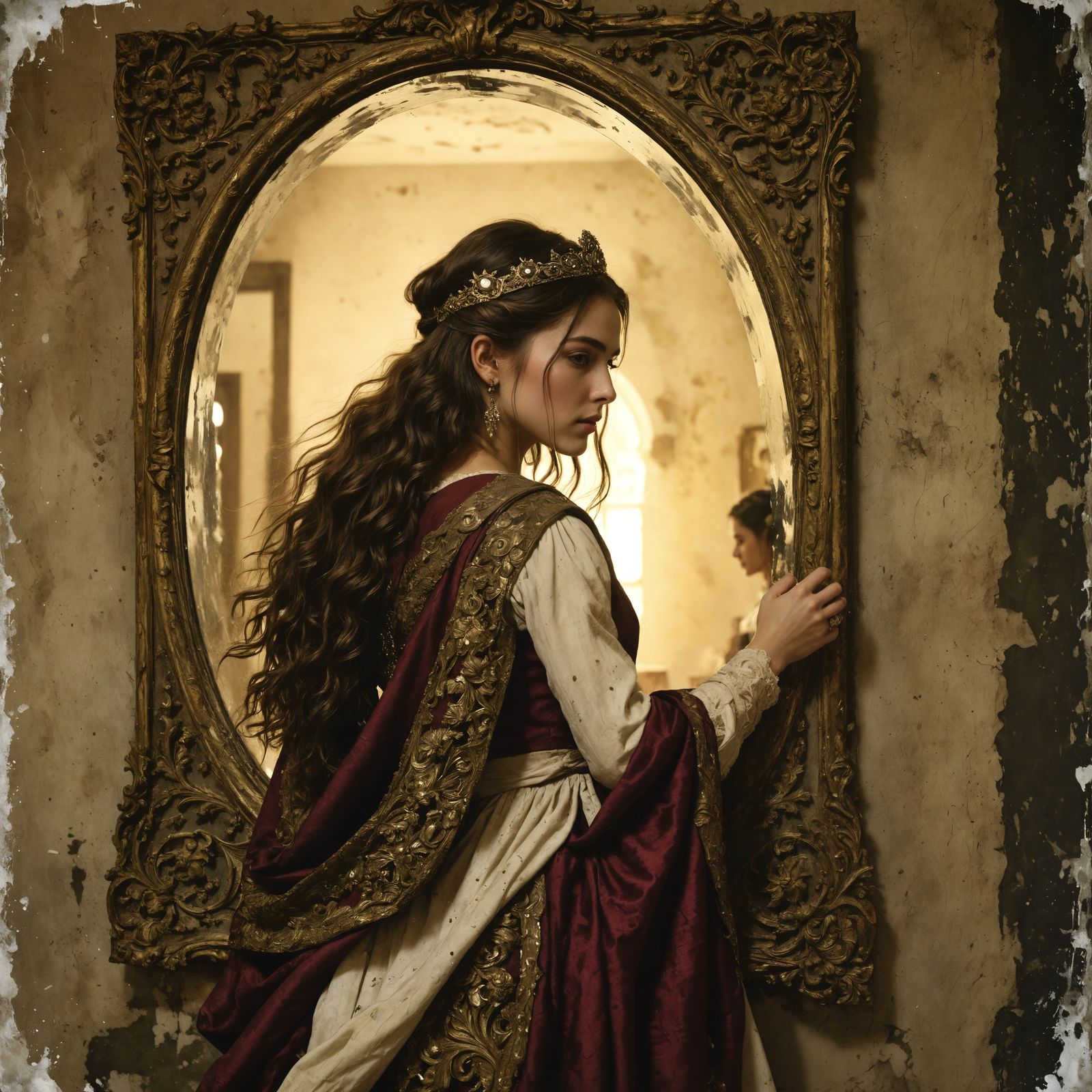 Mysterious Lady Emerges from Ancient Glass