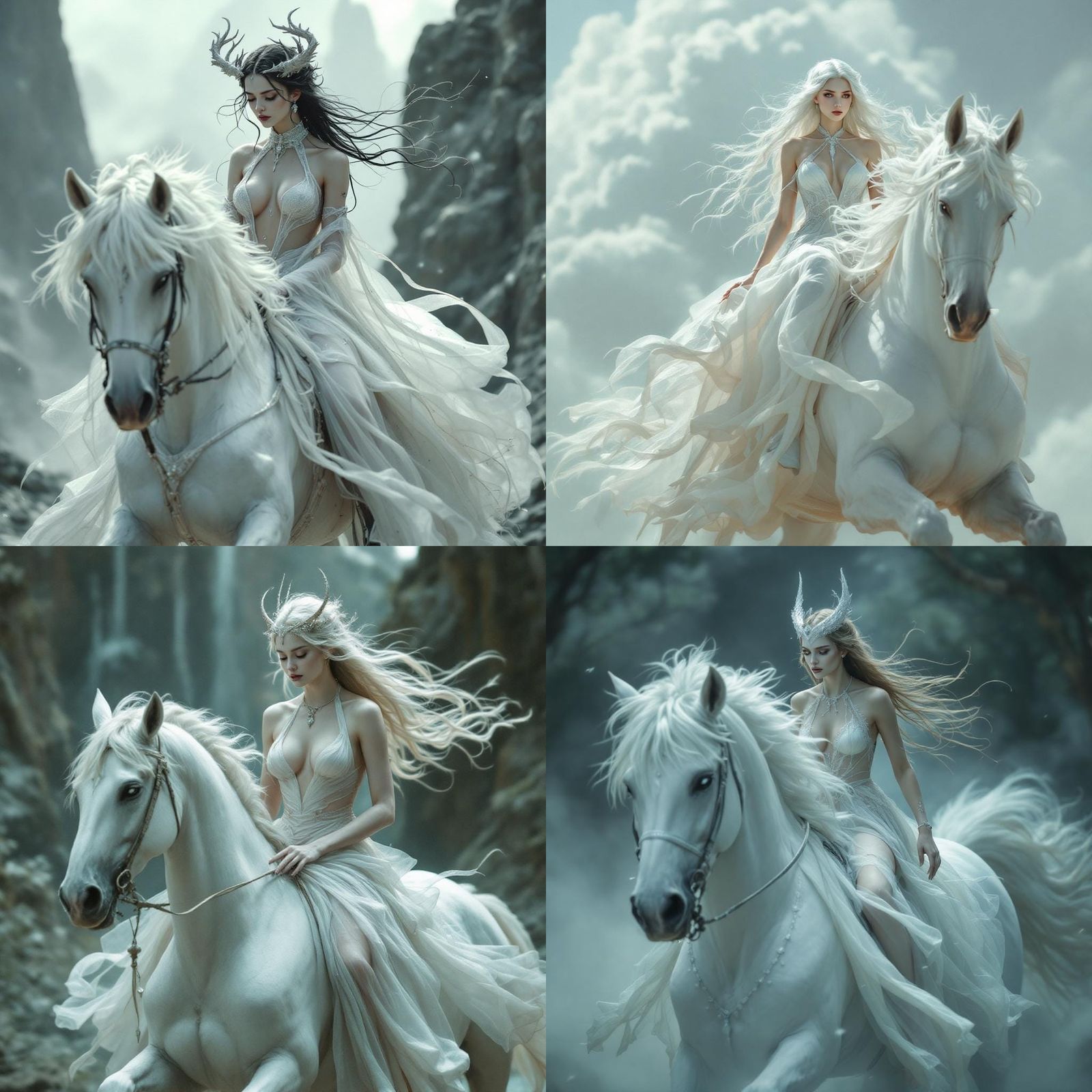 Female Hades Riding a Pale Horse in Dream Realm