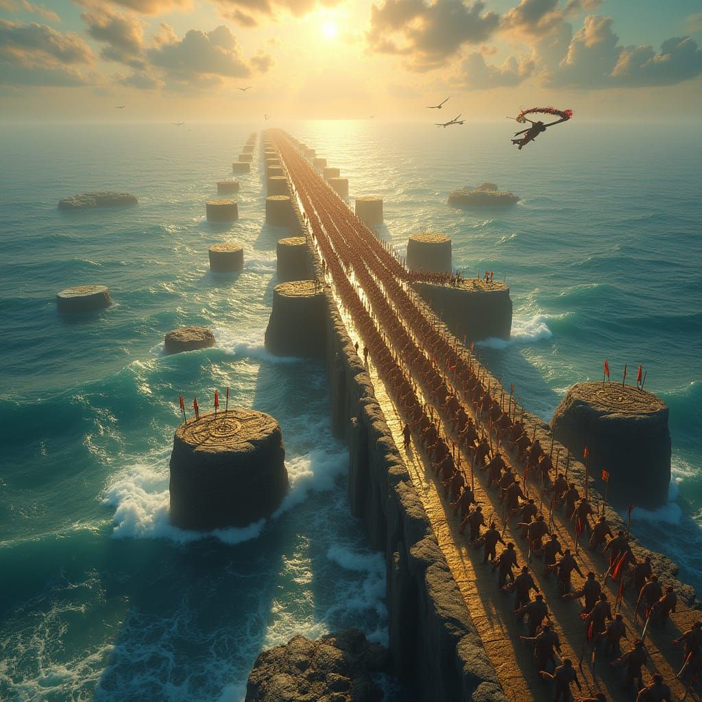 Rama Setu Bridge: Mythic Aerial View