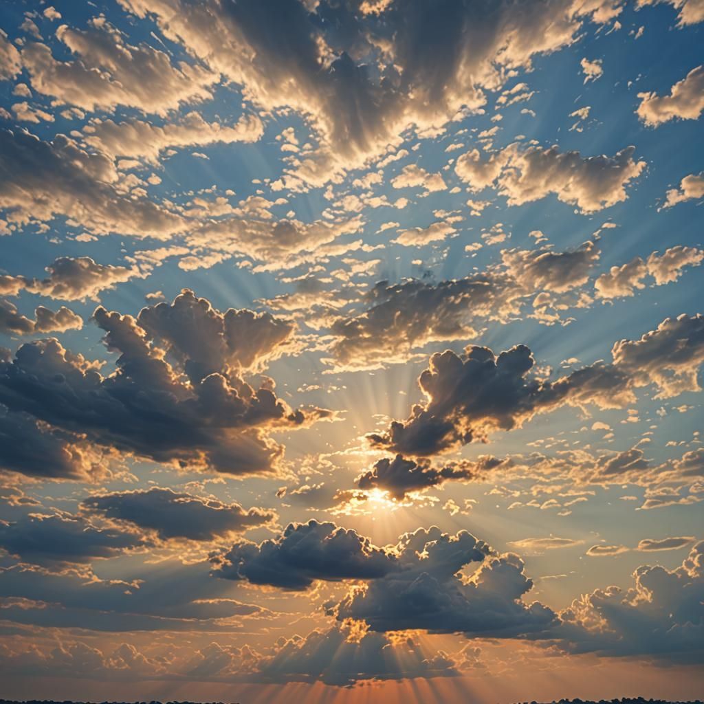 Balloons in Sunset Sky with Cloud Background
