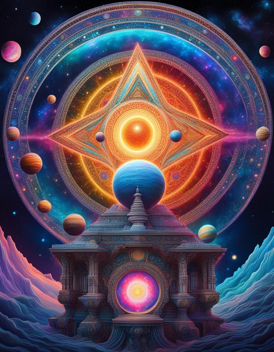 Spooky Plate in Astral Cosmic Illustration