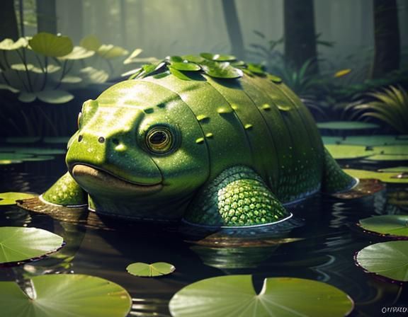 Amphibioid Woman in Mystical Forest: 3D Game Cinematic