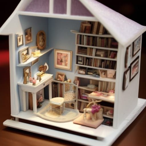 Dollhouse Miniature Artist Studio