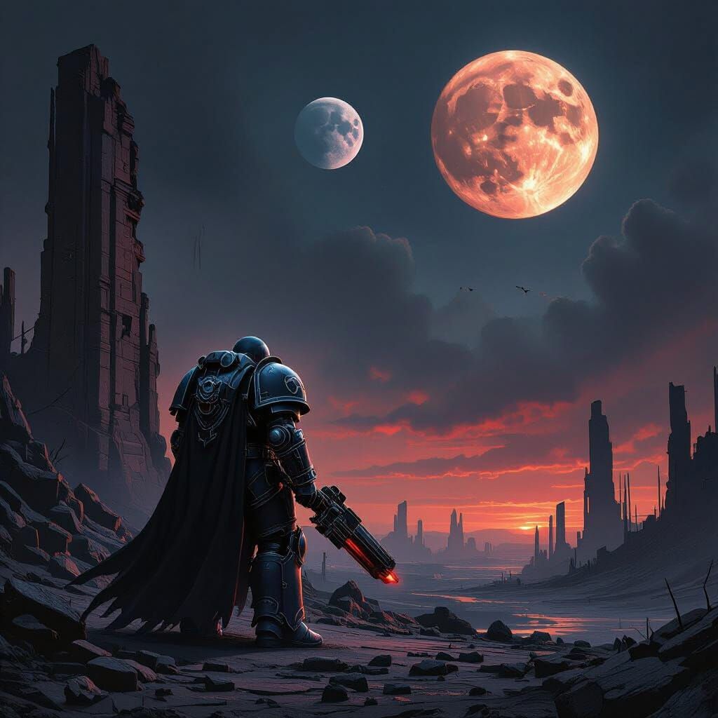 Abbadon the Despoiler in Gothic-Horror Landscape