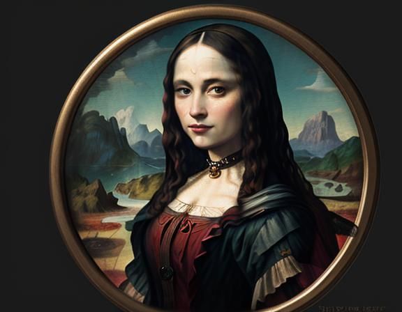 Harley Quinn as Mona Lisa in Beatrix Potter Style