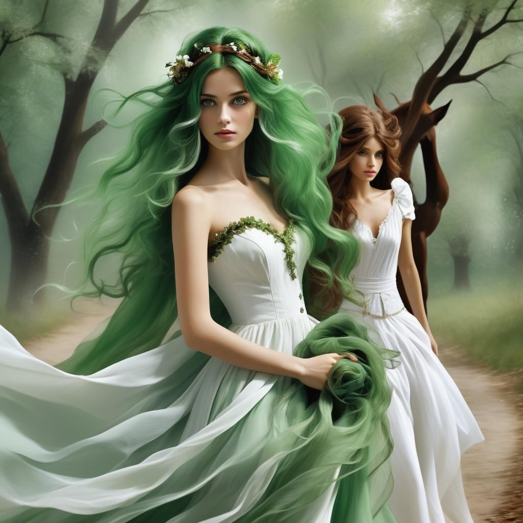 Ethereal Fantasy Scene in a Medieval Forest