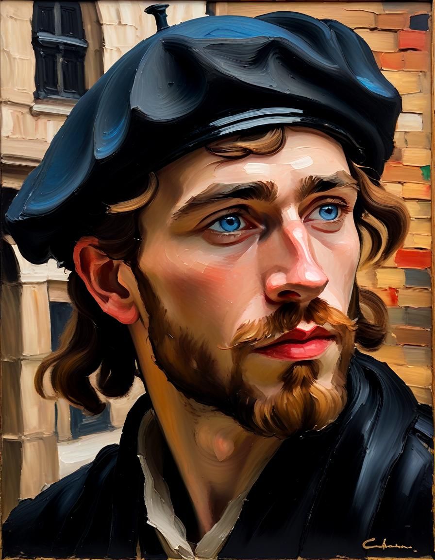 Medieval Gentleman in Warm Earth Tones