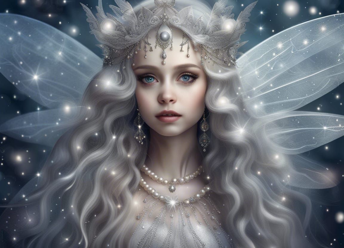 Moon Spirit Fairy in Hyperrealistic Detail