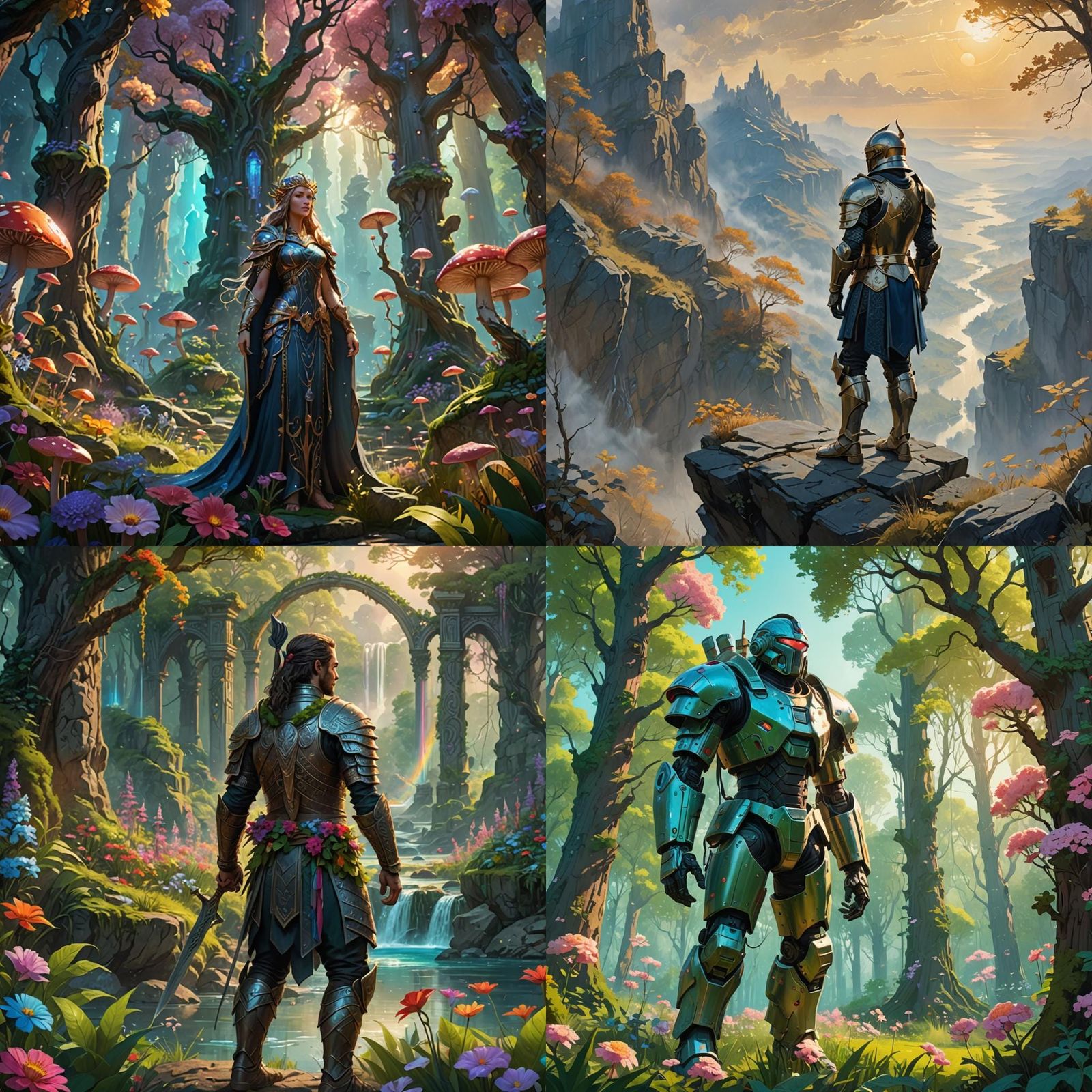 Peaceful Fantasy Landscape in Detailed Matte Painting