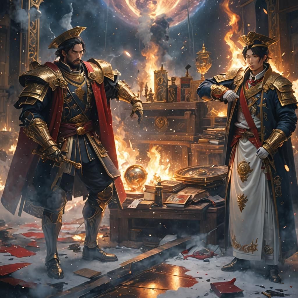 The Ambassadors Painting in a Surging Universe