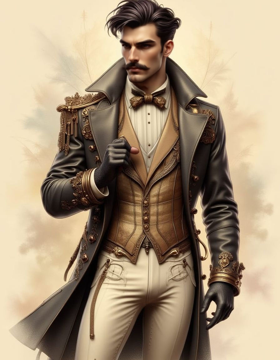 Elegant Punk Hunk in Edwardian Style