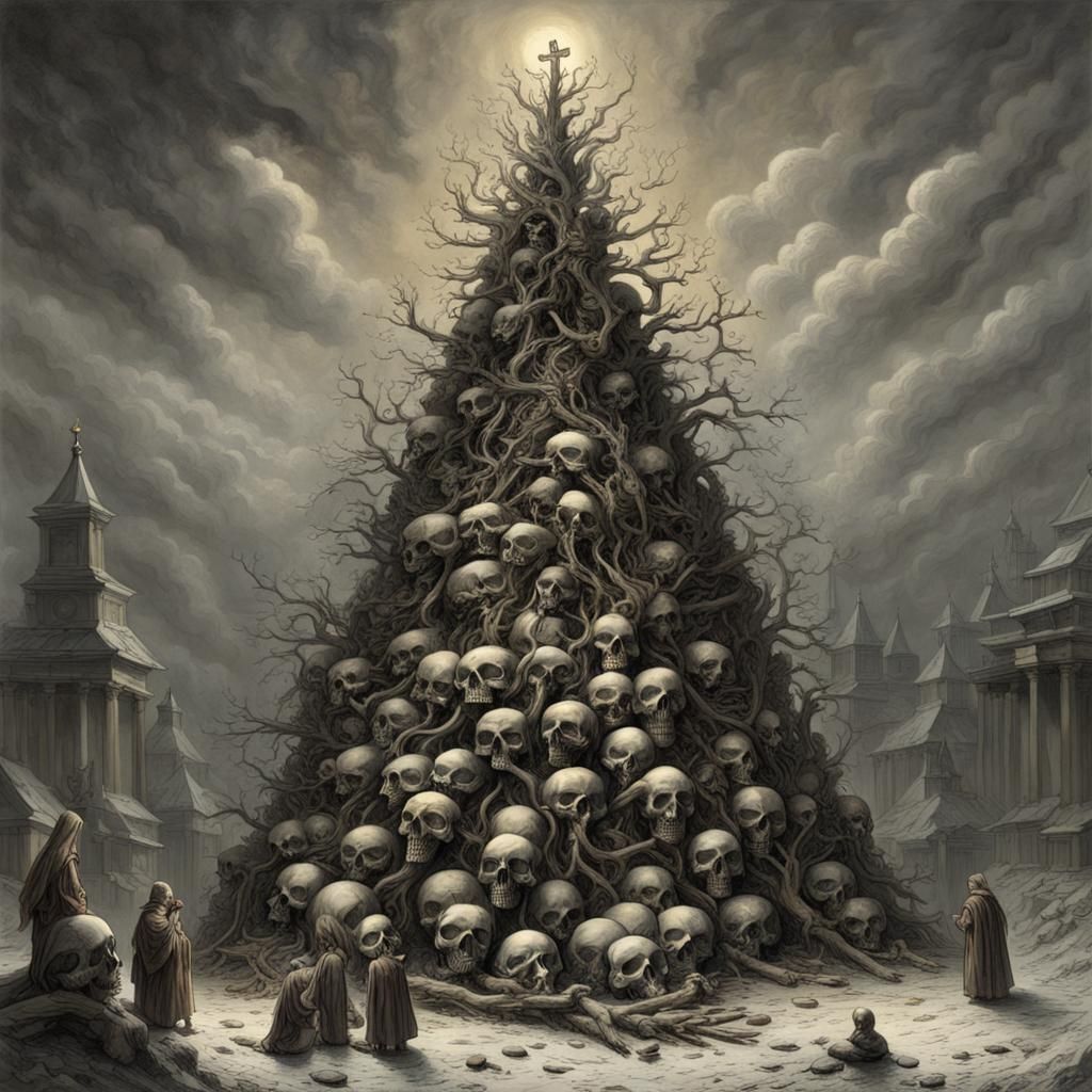 Sinister Bone Christmas Tree: A Dark Masterpiece
