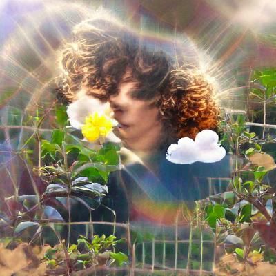 Lesbian Couple Kissing in Secret Garden