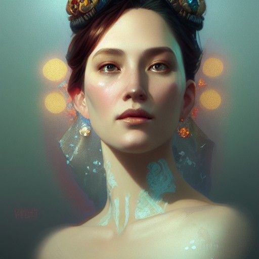 The Empress Portrait in Hyperdetailed Style