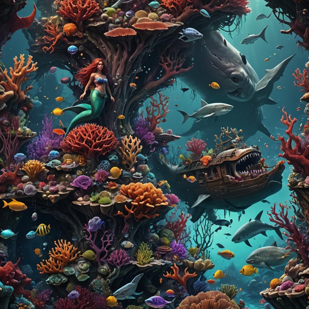 Menacing Mermaid in Perilous Pirate Waters