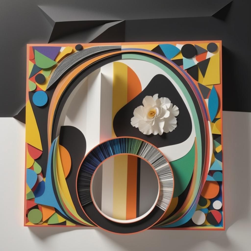 Dimensional Paper Abstract Tree with Embossed Shapes