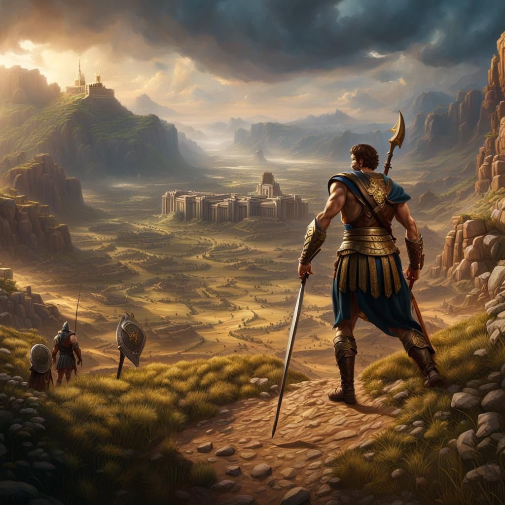 David and Goliath: Detailed Matte Painting