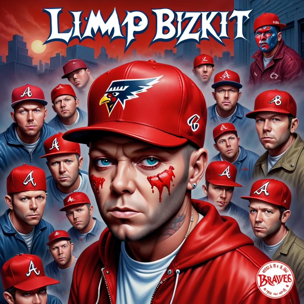 Made-up album cover for Limp Bizkit's  in the style of a 196...