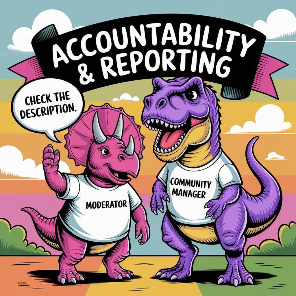 Cartoon Dinosaurs Promote Community Accountability