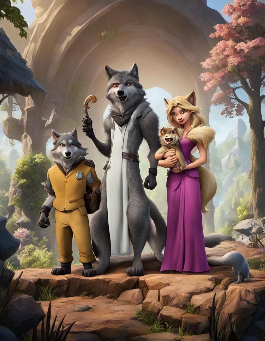 Mr.Wolf is a roguish gentleman thief and grey wolf from anim...