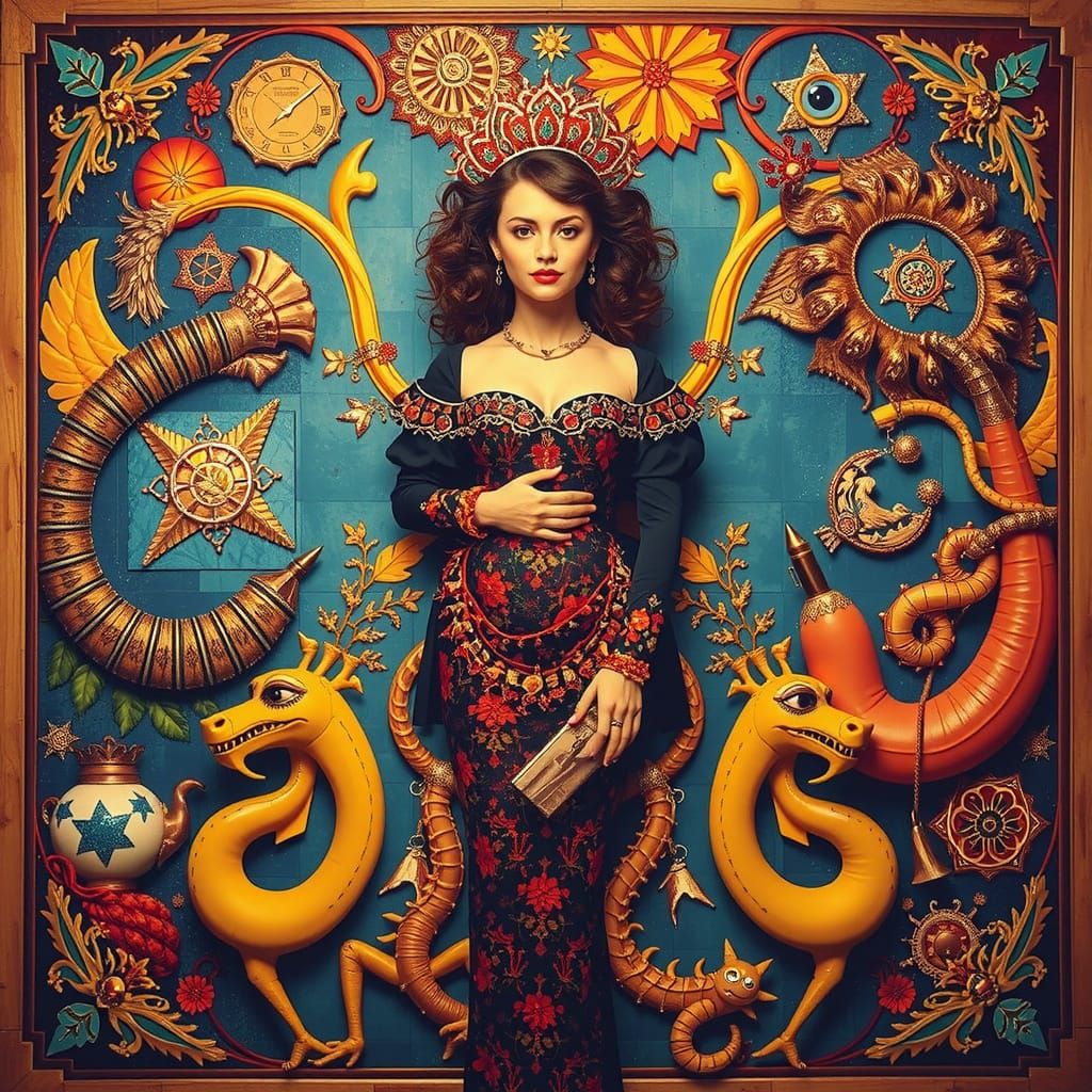 Vibrant Geometric Patterns with Organic Illusions