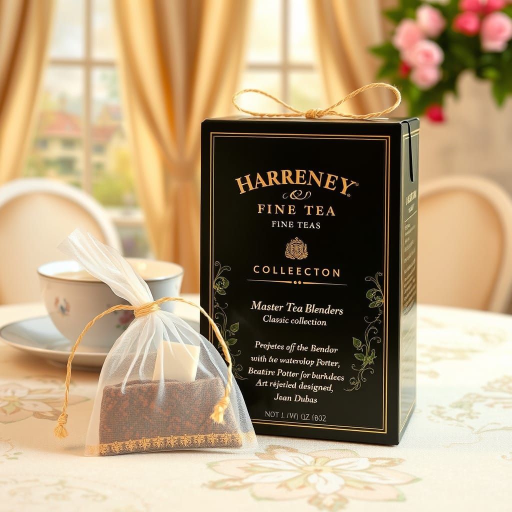 French Tea Salon Elegance in Impressionist Style