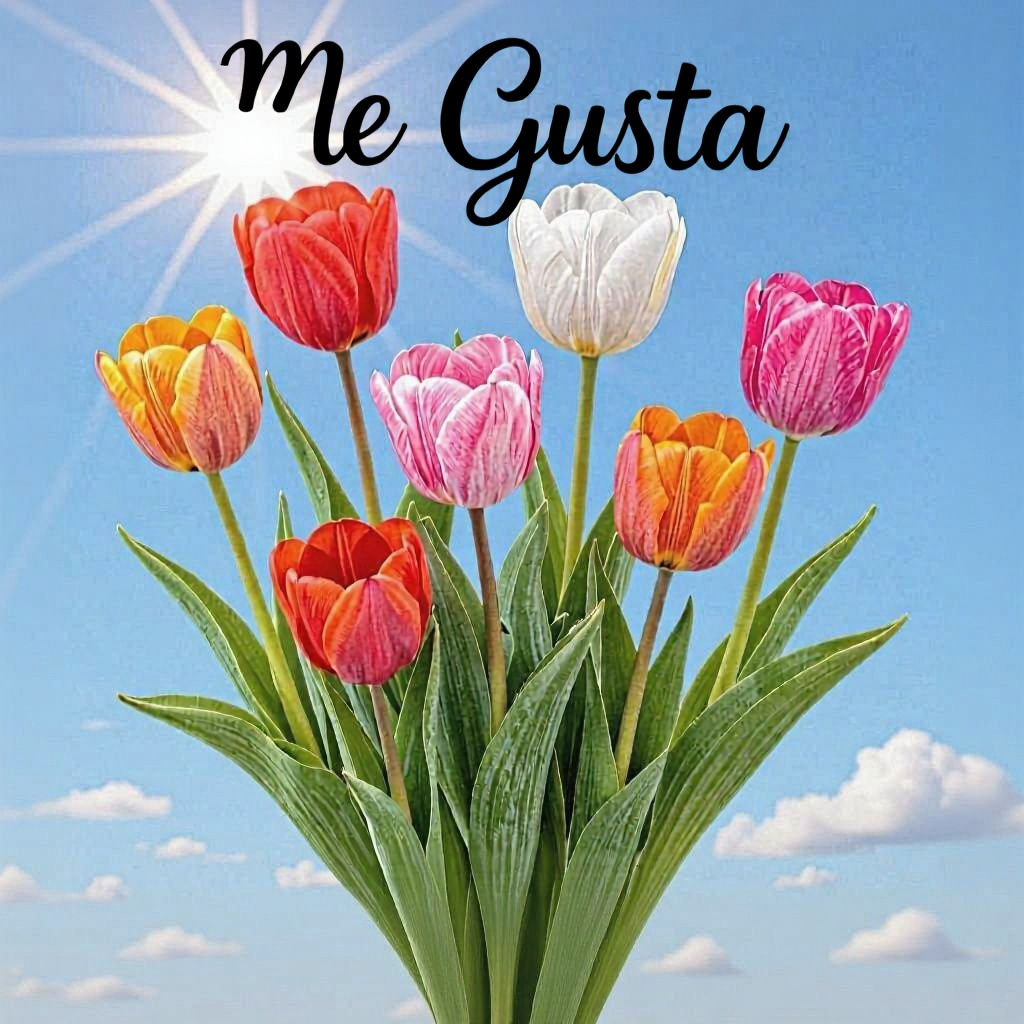 Vibrant Tulips in a Spring Garden