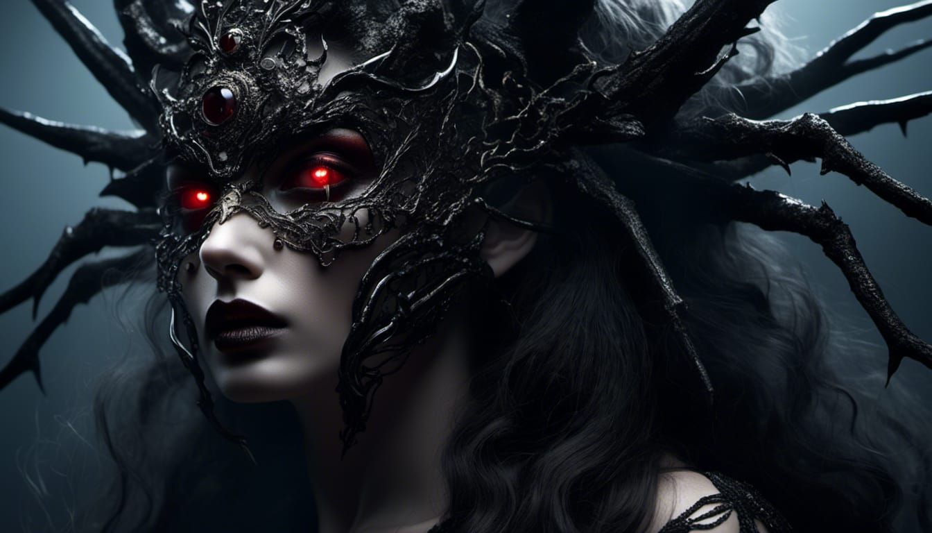 Undead Priestesses Baptize Lich in Crypt: Horror Art