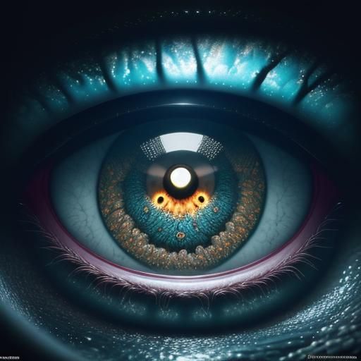 Microscopic Amoeba in Dramatic Digital Painting Style