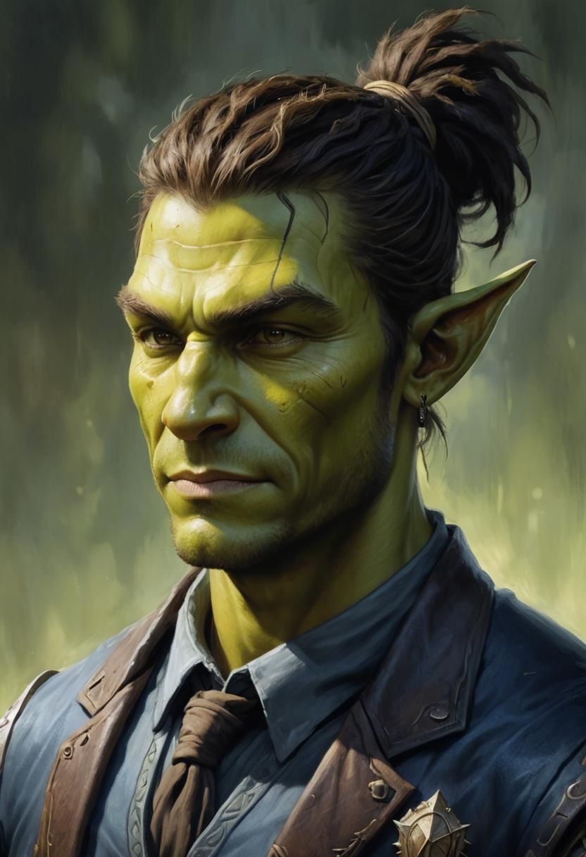 Handsome Half-Orc gentleman