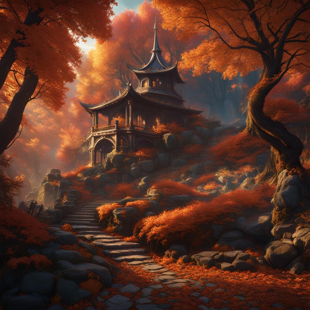 Detailed Matte Painting of Chanson D'Automne