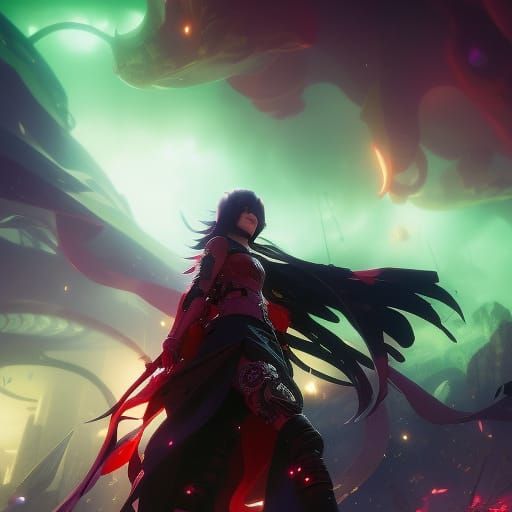 Chaos in a Bottle: Anime-Inspired Concept Art