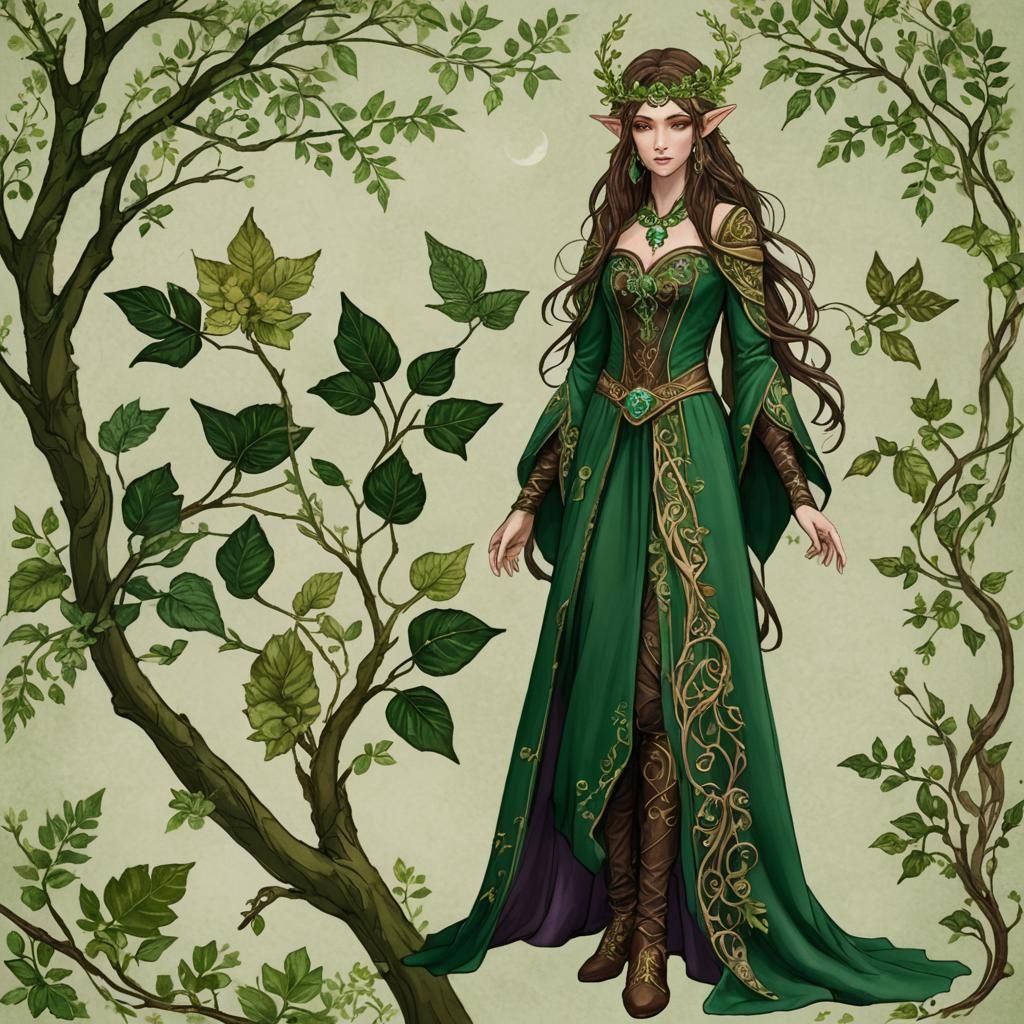 Mystical Forest Elf Aeloria Moonshadow in 3D Anime Art