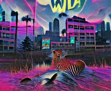 Retro Clown Comic Book Cover in Retrowave Style