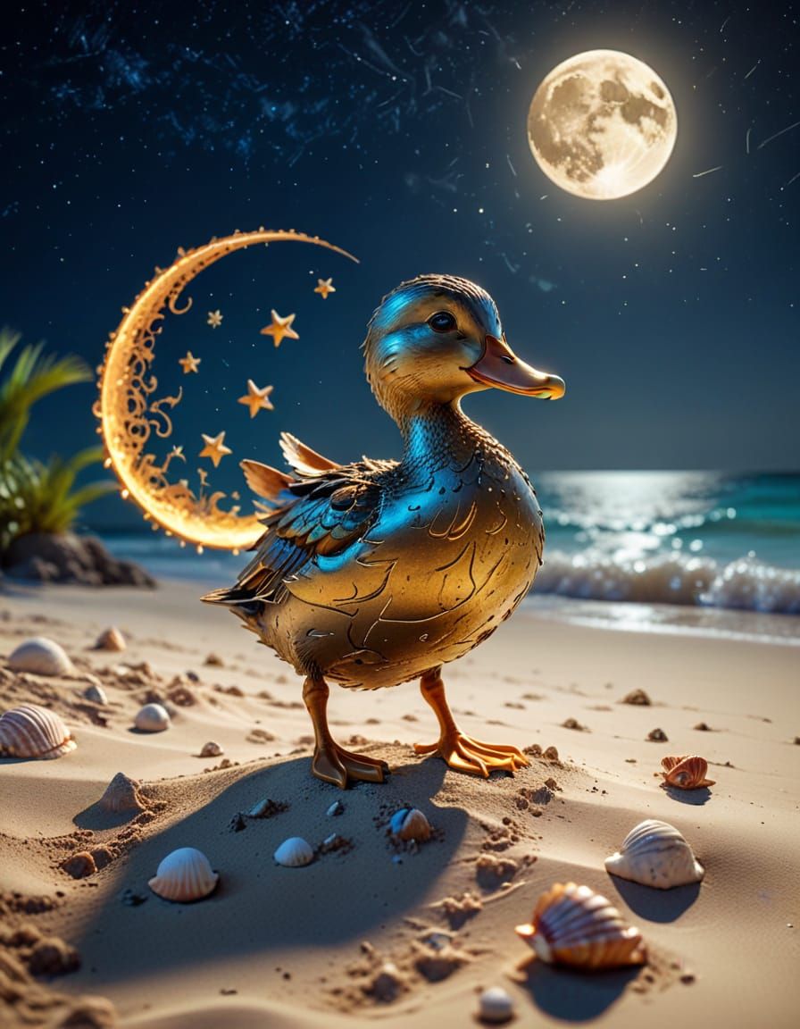 Moonlit Silhouettes and Shadows in Steampunk Style