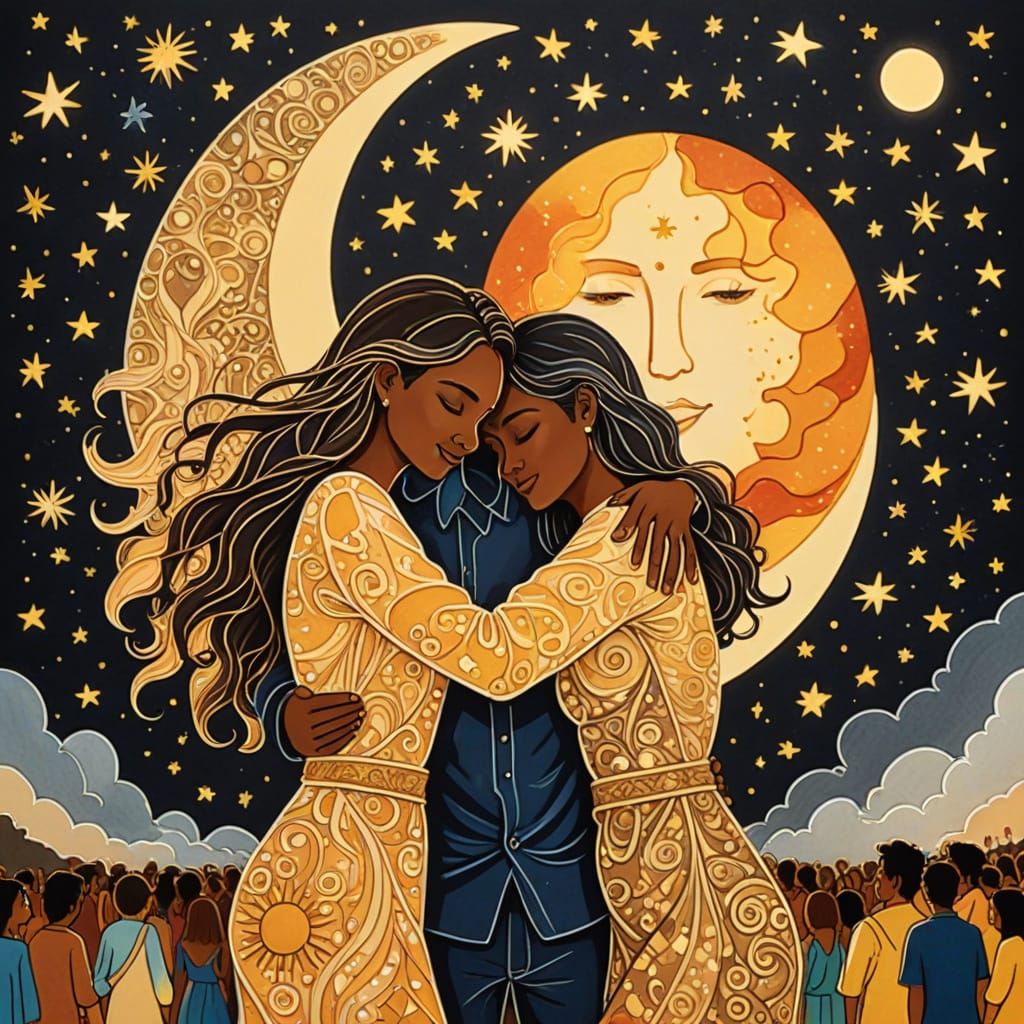 Global Unity Under Warm Golden Light